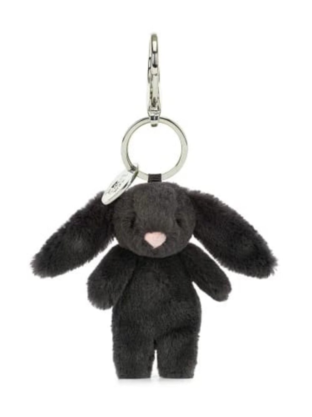 Jellycat  Bashful Inky Black Bunny Bag Charm Keychain Plush NWT